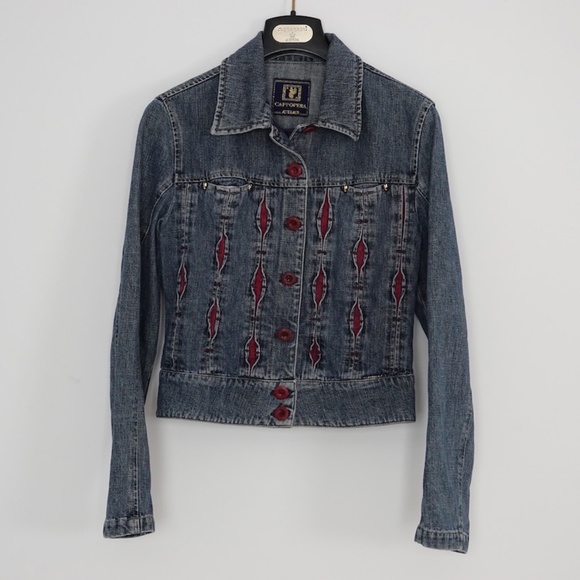Jeans jacket size S Cappopera Italy designer’s 100% cotton denim - Picture 1 of 10